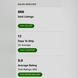 ‼️OVER 850 ITEMS SOLD! Five-Star🌟average rating🌟🌟🌟🌟🌟